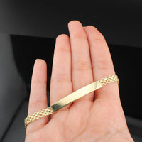 Pulsera Real de Eslabones ID Bismark de Oro de 10K