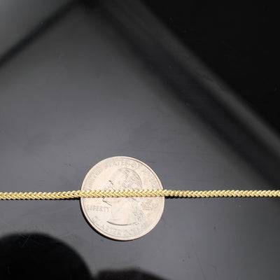10K Box Chain Bracelet 8 in