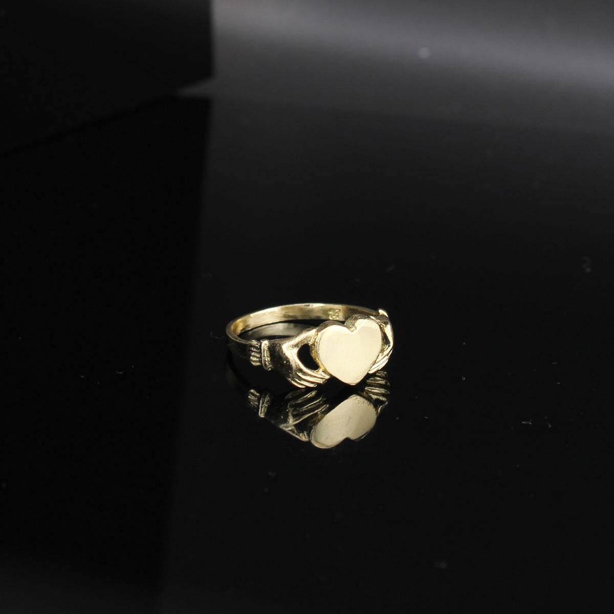 Real 10K Gold Claddagh Heart Ring