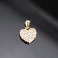 Colgante de corazón de oro de 10K real