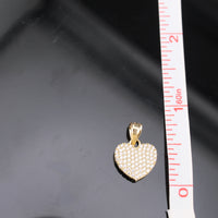 Colgante de corazón de oro de 10K real