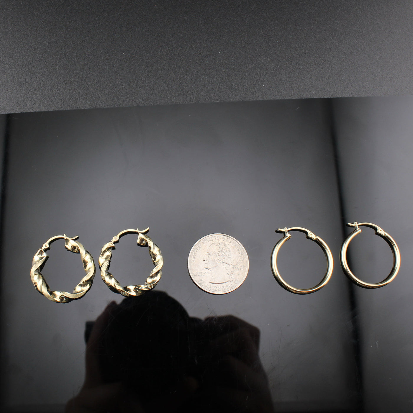 Real 10K Gold Hoops