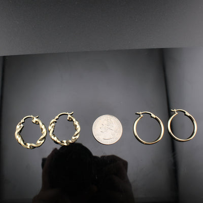 Real 10K Gold Hoops