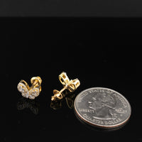 Aretes de mariposa de oro de 10K con diamantes de 0,30 CTW
