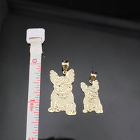 Real 10K Gold Bulldog Pendant