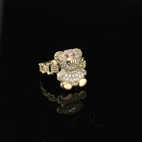 Real 10K Gold Teddy Bear Ring