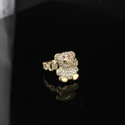 10K Gold Teddy Bear Ring