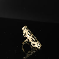 Real 10K Gold Dollar Sign Large Ring