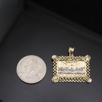Real 10K Gold Last Supper Pendant