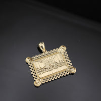 Real 10K Gold Last Supper Pendant