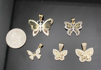 Real 10K Gold Butterfly Pendants
