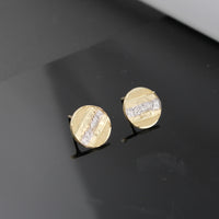 Aretes de la Última Cena de oro de 10K auténtico