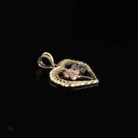 Real 10K Gold Heart Quinceañera Pendant
