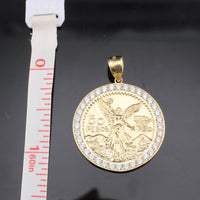 Real 10K Gold 50 Pesos Pendant