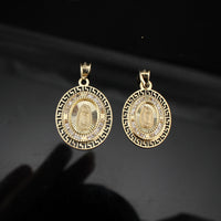 Colgante de la Virgen María de oro de 10K auténtico