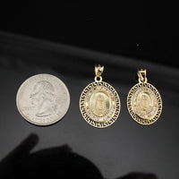 Colgante de la Virgen María de oro de 10K auténtico
