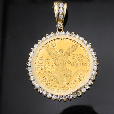 10K Real Gold 50 Pesos Pendant 33.6 grams
