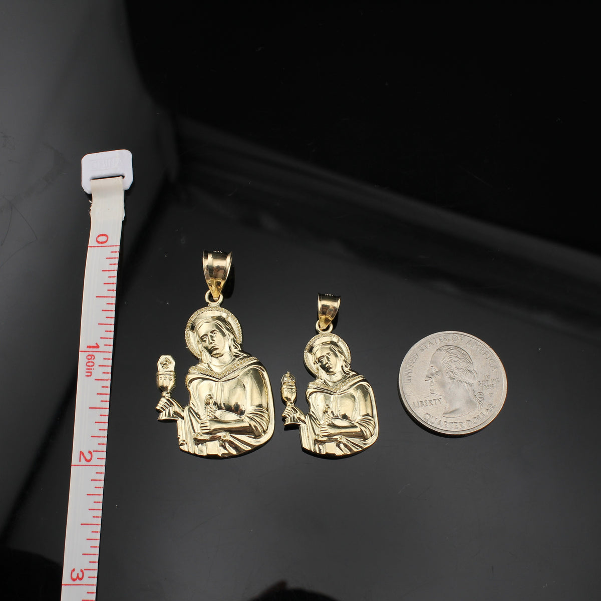 Real 10K Gold Santa Clara Pendant