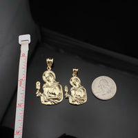 Real 10K Gold Santa Clara Pendant