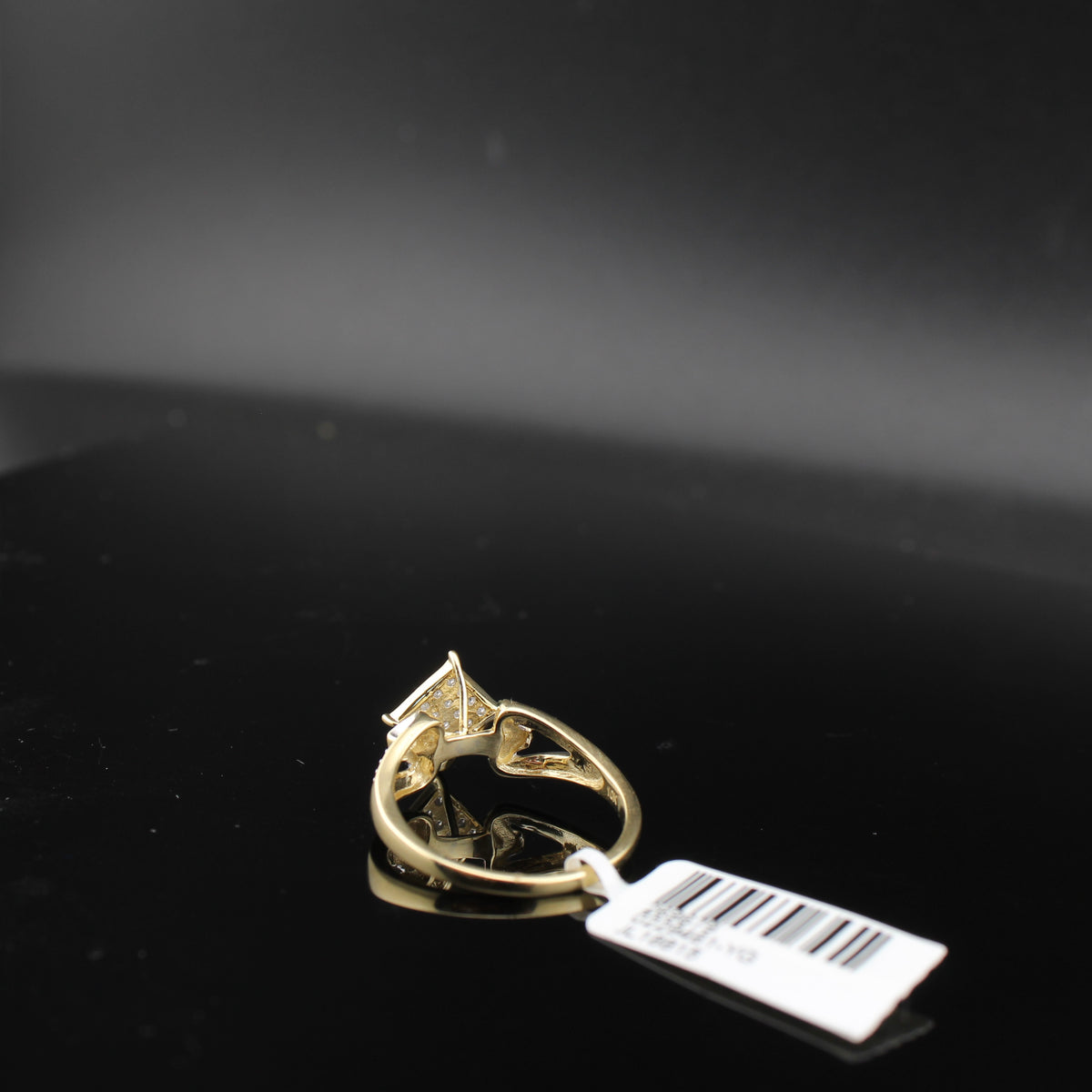 Anillo de compromiso o promesa de oro de 10 quilates con diamantes para mujer