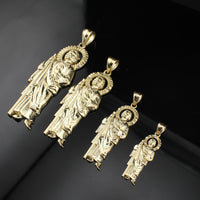 Real 10K Gold Saint Jude San Judas Pendant