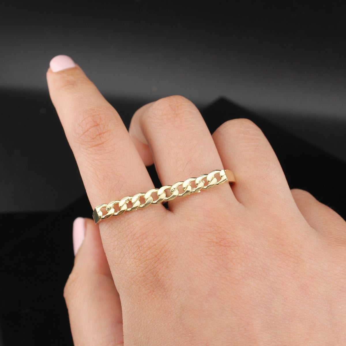 Real 10K Gold Cuban Double Finger Ring