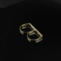 Real 10K Gold Cuban Double Finger Ring