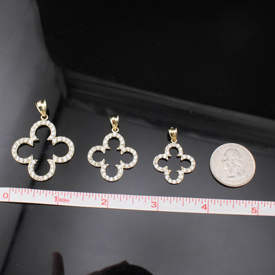 10K Gold Clover Pendant