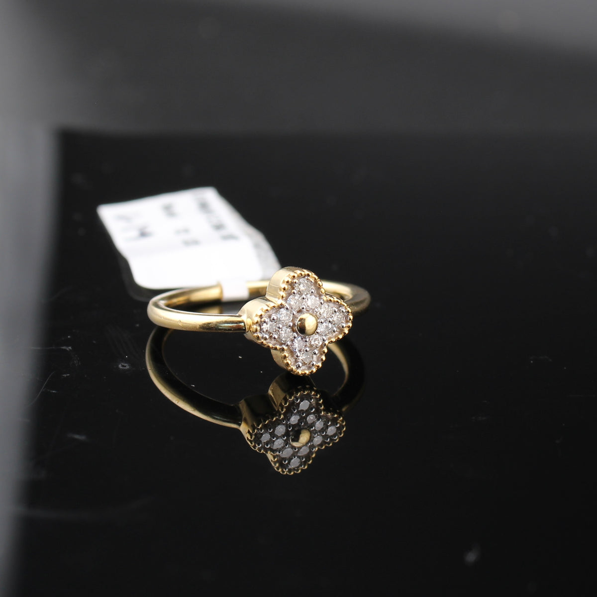 Real 10K Gold Diamond Ladies Promise Ring