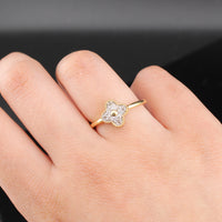 Real 10K Gold Diamond Ladies Promise Ring