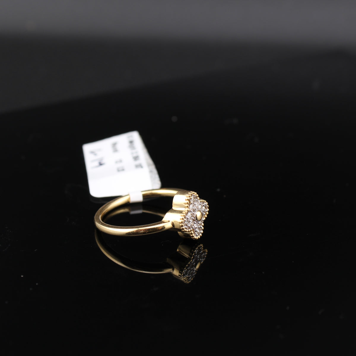 Real 10K Gold Diamond Ladies Promise Ring