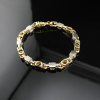 Pulsera de hombre de oro auténtico de 14K, pesada