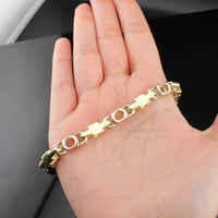 Pulsera de hombre de oro auténtico de 14K, pesada