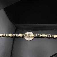 Pulsera de hombre de oro auténtico de 14K, pesada