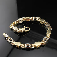Pulsera de hombre de oro auténtico de 14K, pesada