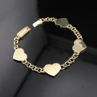 Pulsera Chino Corazón de Oro de 10K Real