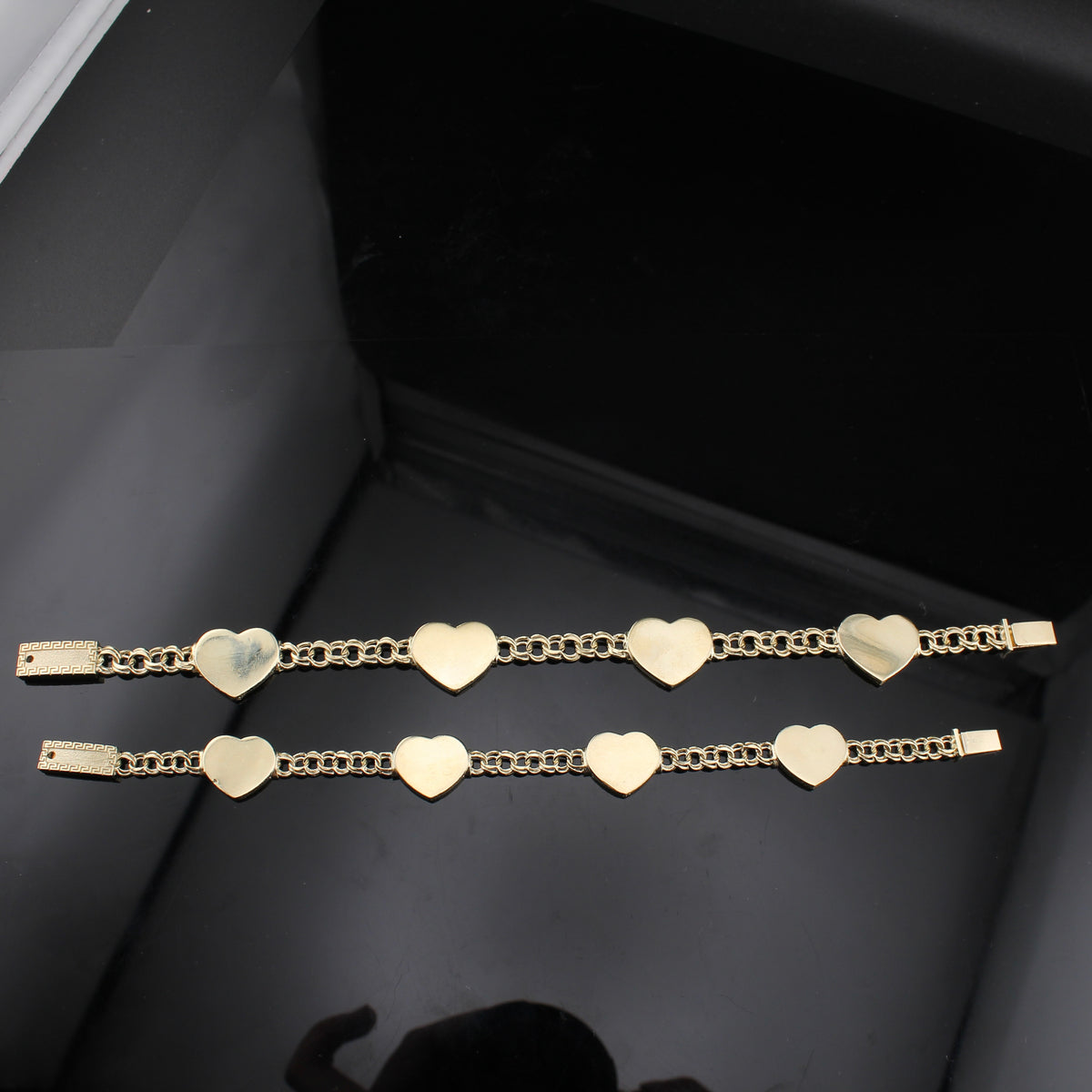Pulsera Chino Corazón de Oro de 10K Real