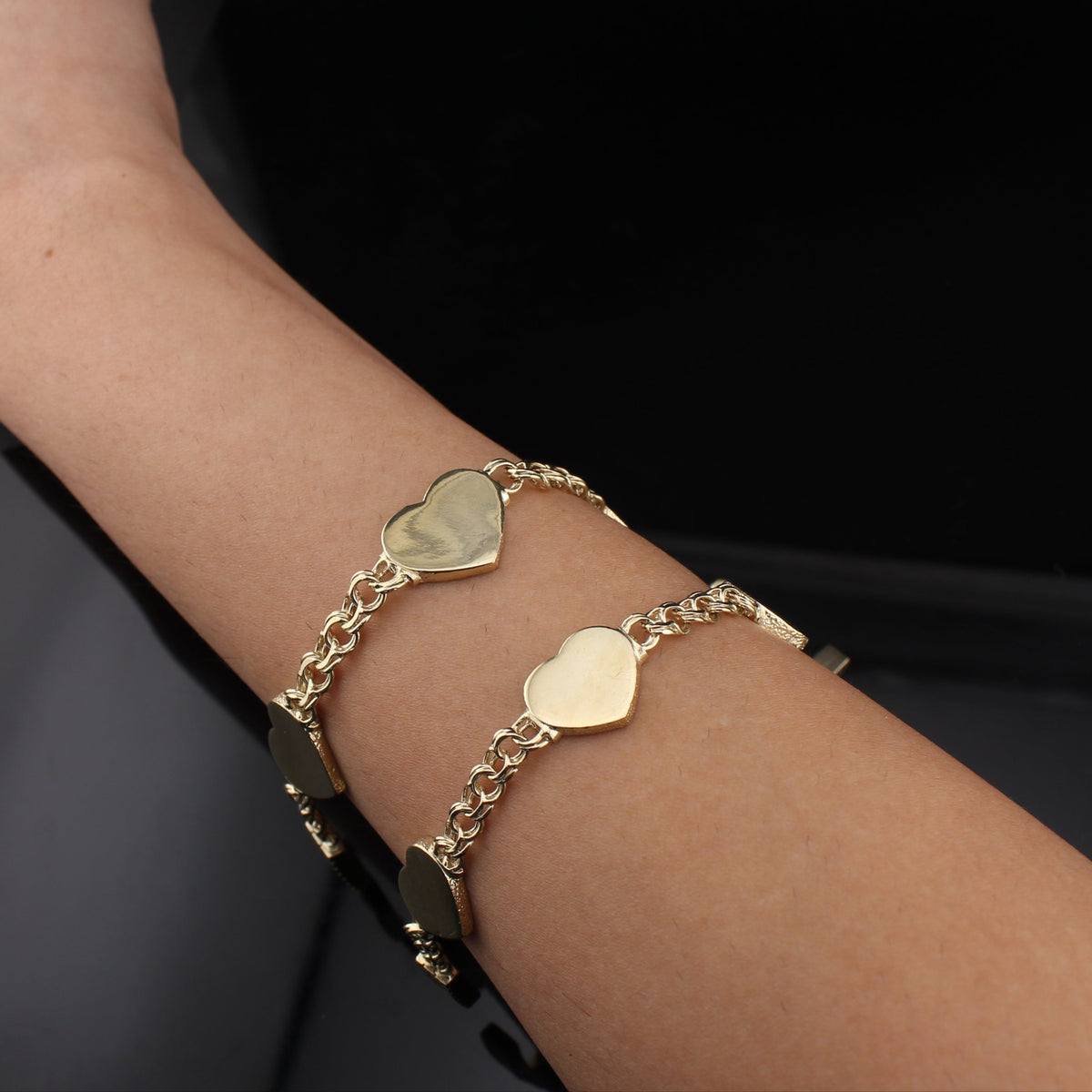 Pulsera Chino Corazón de Oro de 10K Real
