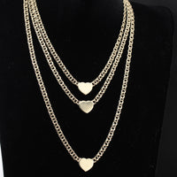 Real 10K Gold 5mm Heart Chino Chain
