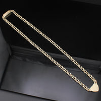 Real 10K Gold 5mm Heart Chino Chain