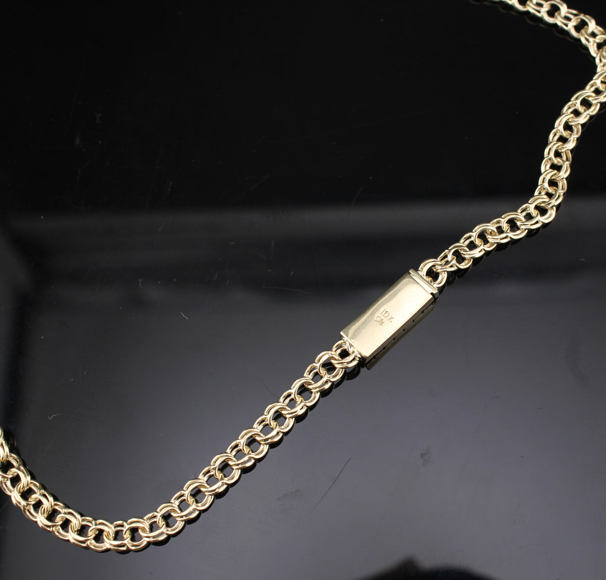 Real 10K Gold 5mm Heart Chino Chain