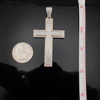 10k Diamond Cross Pendant Two Tone - alternate view - ICEbyAK