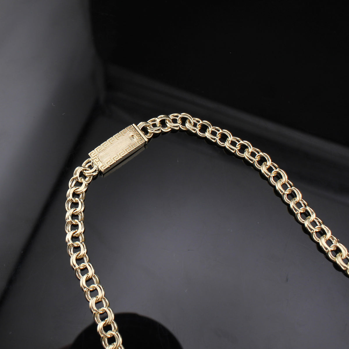 Real 10K Gold 6mm Womens Chino Heart Necklace