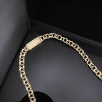Real 10K Gold 6mm Womens Chino Heart Necklace