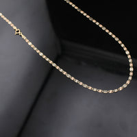 Cadenas Valentino de oro tricolor auténtico de 14K y 2,5 mm
