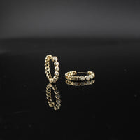 Real 10K Gold Diamond Hoops 0.35 CTW