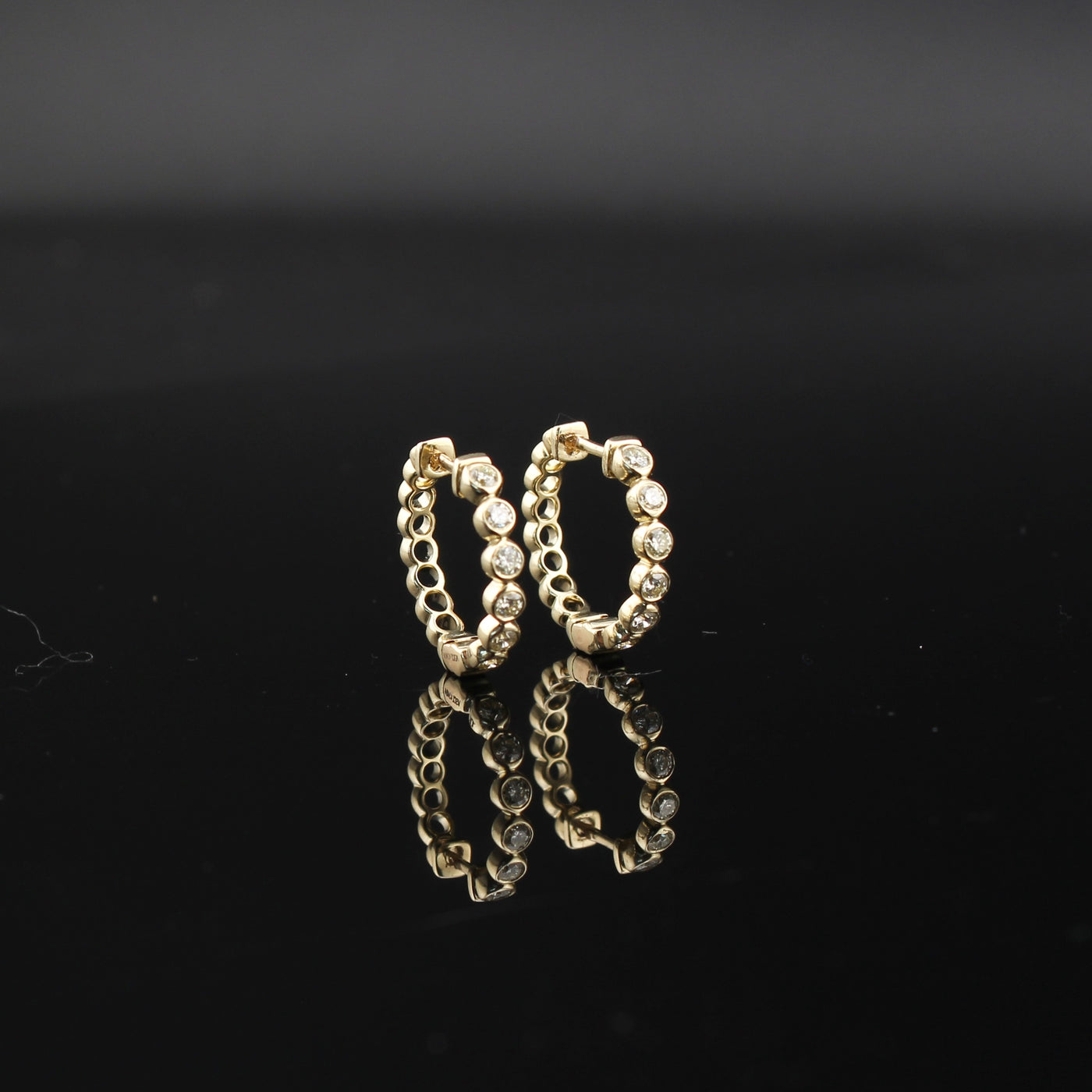 10K Diamond Hoops 0.35 CTW