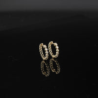 Real 10K Gold Diamond Hoops 0.35 CTW
