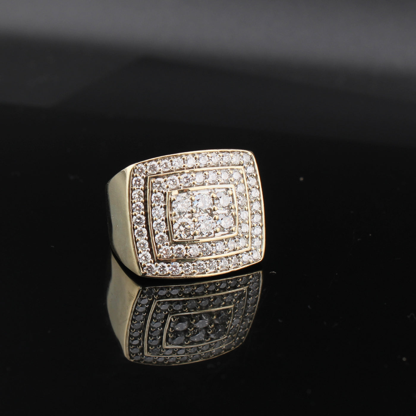 10K Gold Diamond Mens Ring