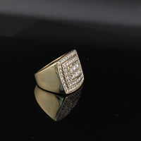 Real 10K Gold Diamond Mens Ring